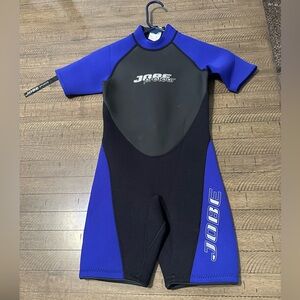Kids Swim Wetsuit - Blue and Black